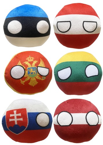 6pc countryballs plushies - countryballs,